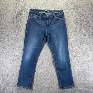Levi's Jeans Womens 18 Blue Cotton Denim Skinny Leg Faded Mid-Rise Workwear